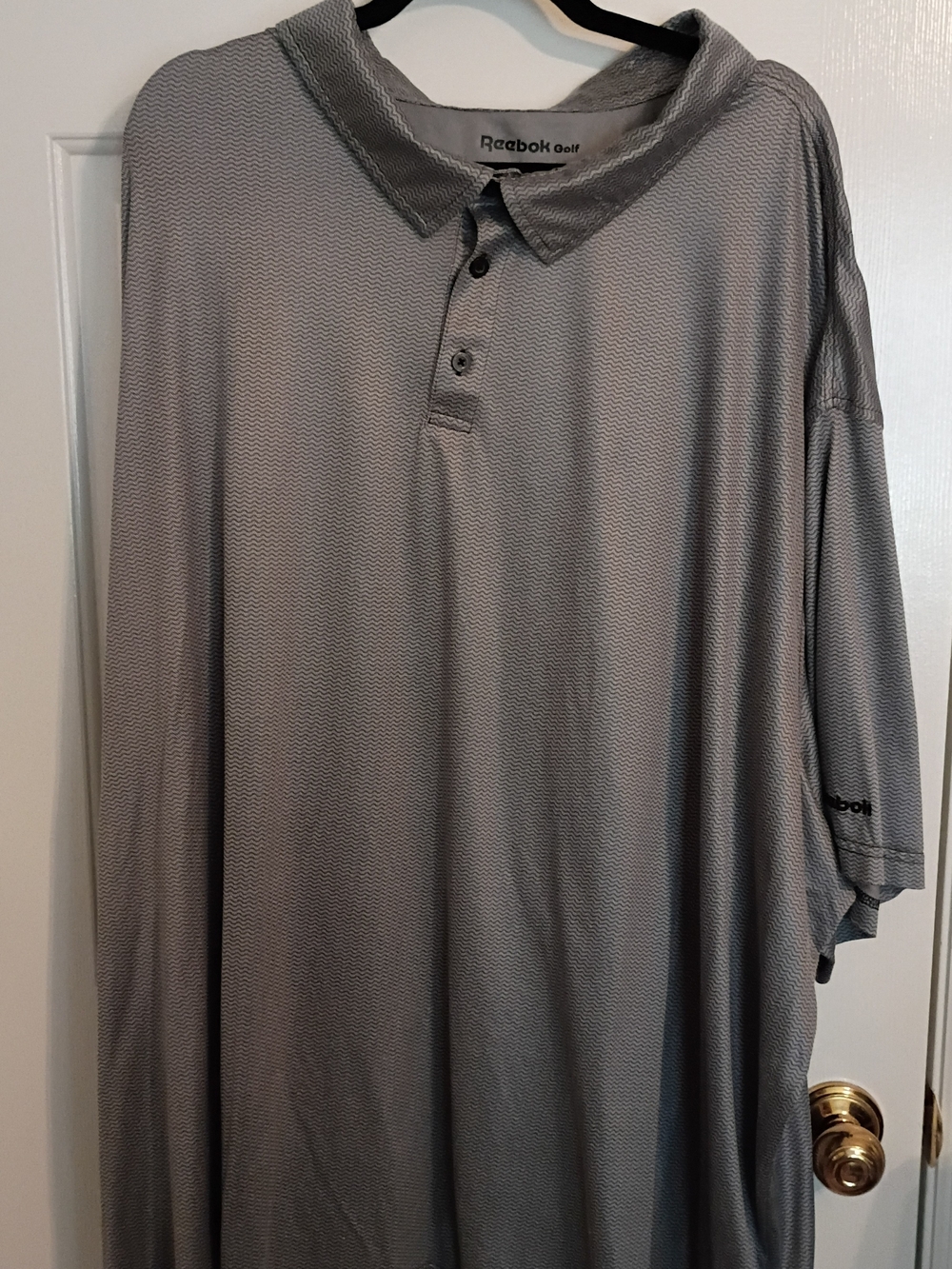 Men's Reebok Golf  Charcoal Gray  Polo Shirt Size 7 XL